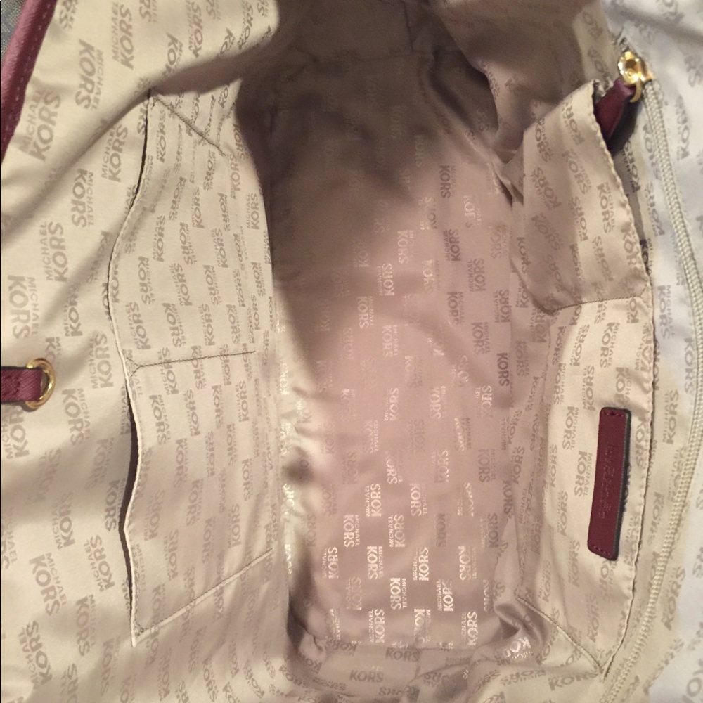 XL Merlot Michael Kors Jet Set Tote - Picture 4 of 4